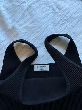 Babaton / Aritzia Black Ribbed Tank, size: XS
